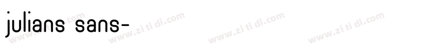 julians sans字体转换
